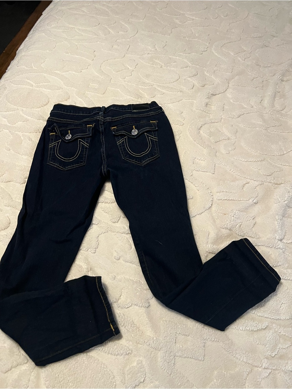 True Religion Women's Hallee Dark Blue Skinny ankle length Jeans
